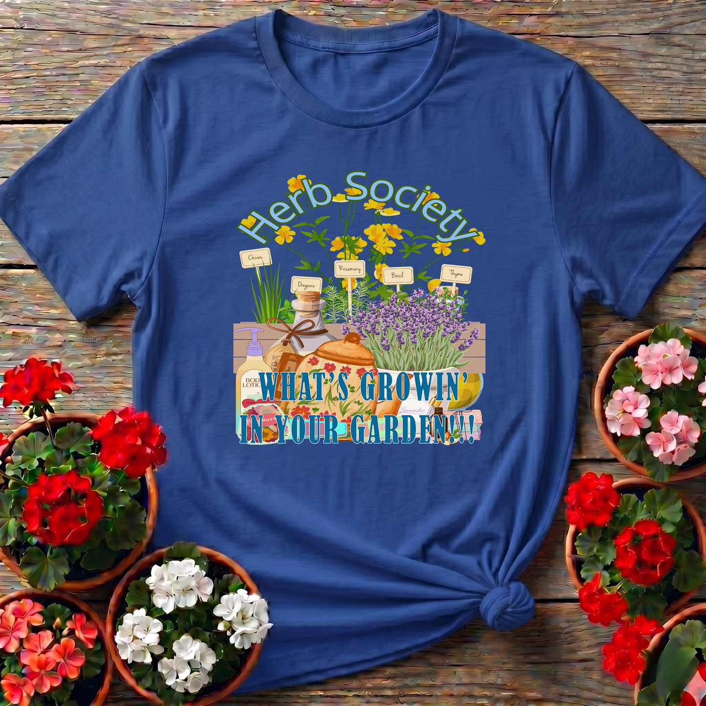 What's Growin' In Your Garden Retro Apothecary Tee