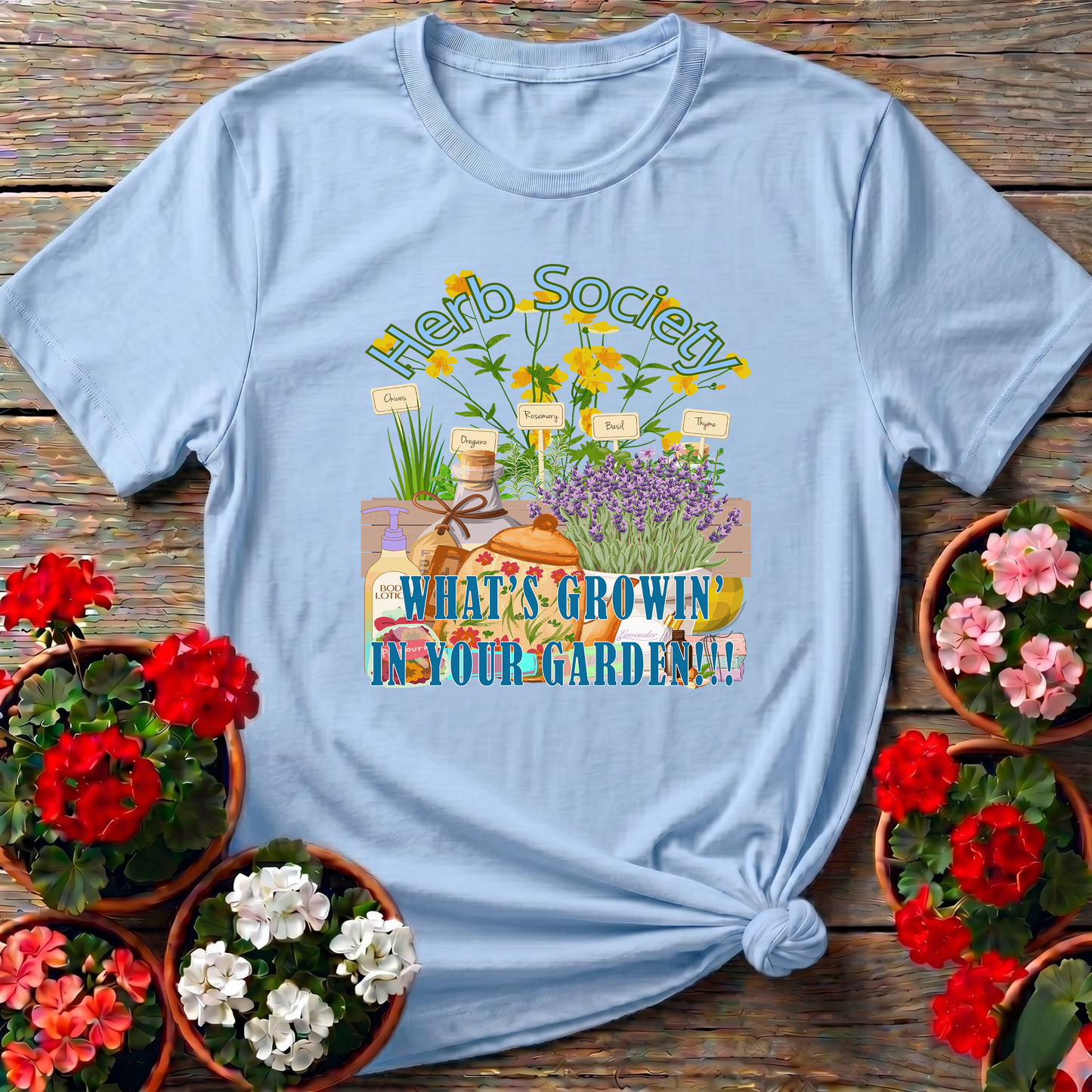 What's Growin' In Your Garden Retro Apothecary Tee