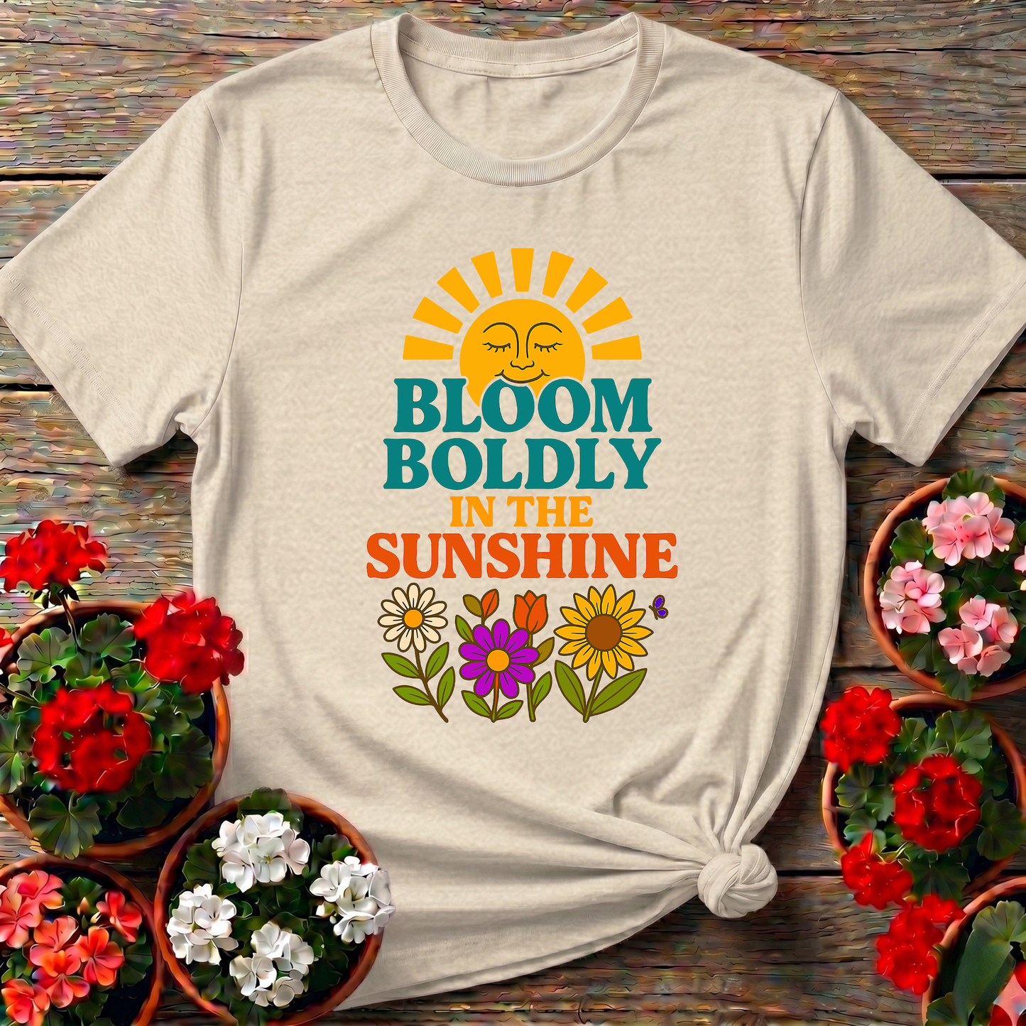 Bloom Boldly In The Sunshine Retro T-shirt