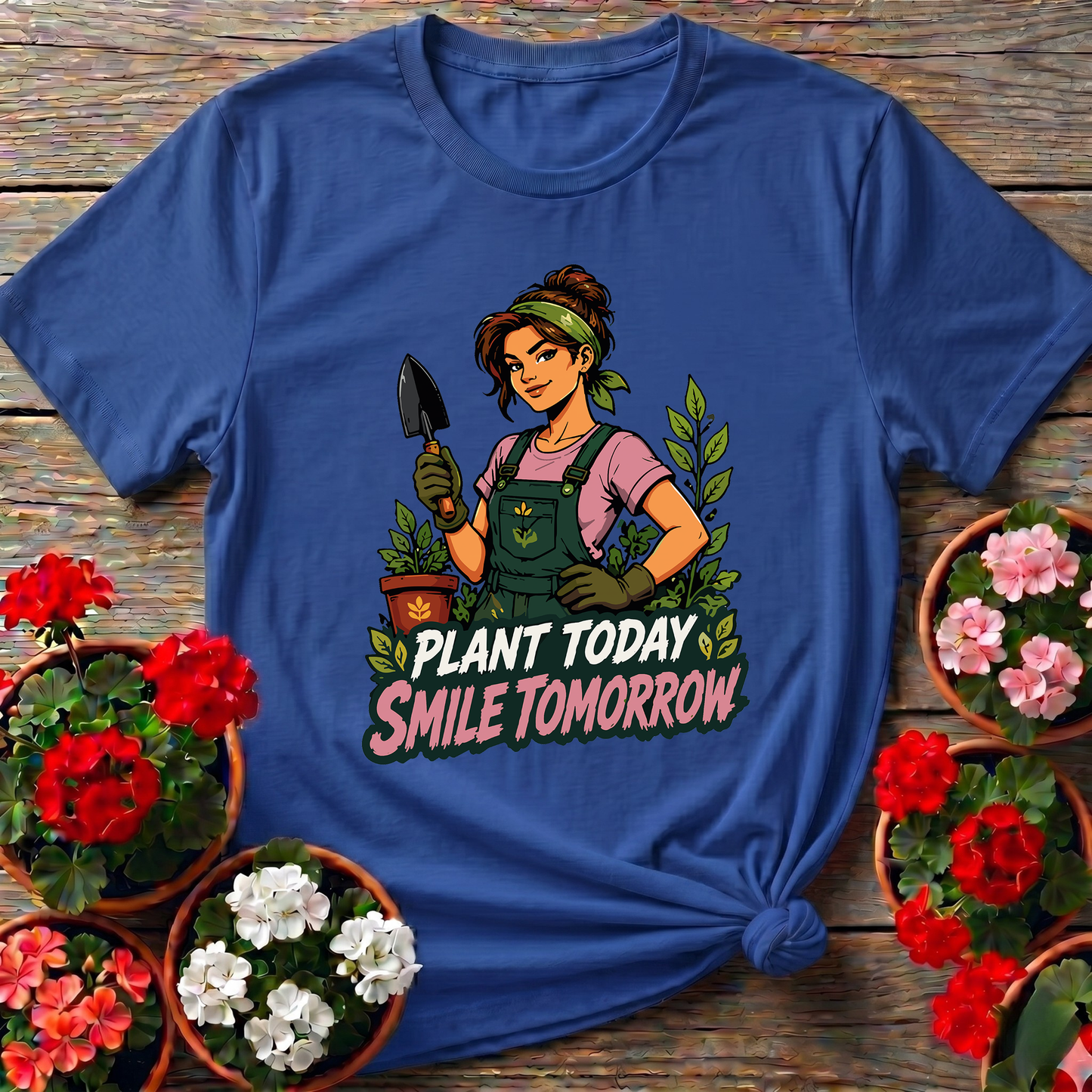 Plant Today Smile Tomorrow Gardening T-Shirt
