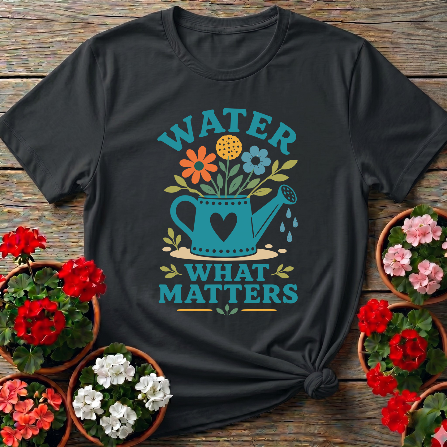 Water What Matters Gardening Tee for Plant Lovers