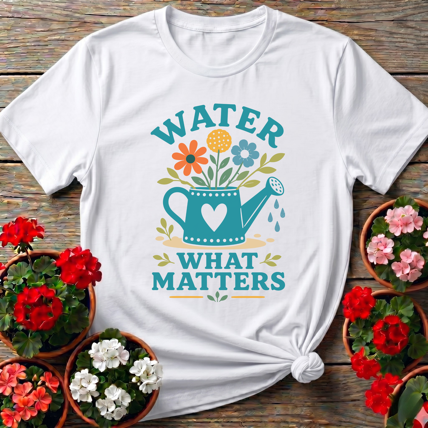 Water What Matters Gardening Tee for Plant Lovers