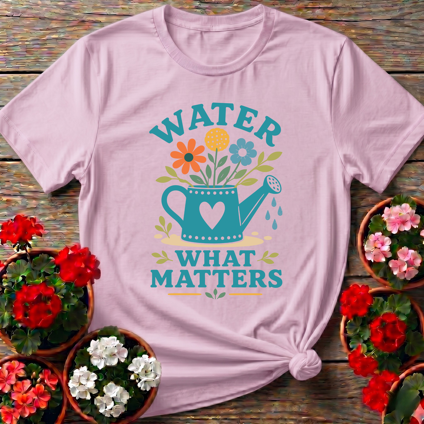 Water What Matters Gardening Tee for Plant Lovers