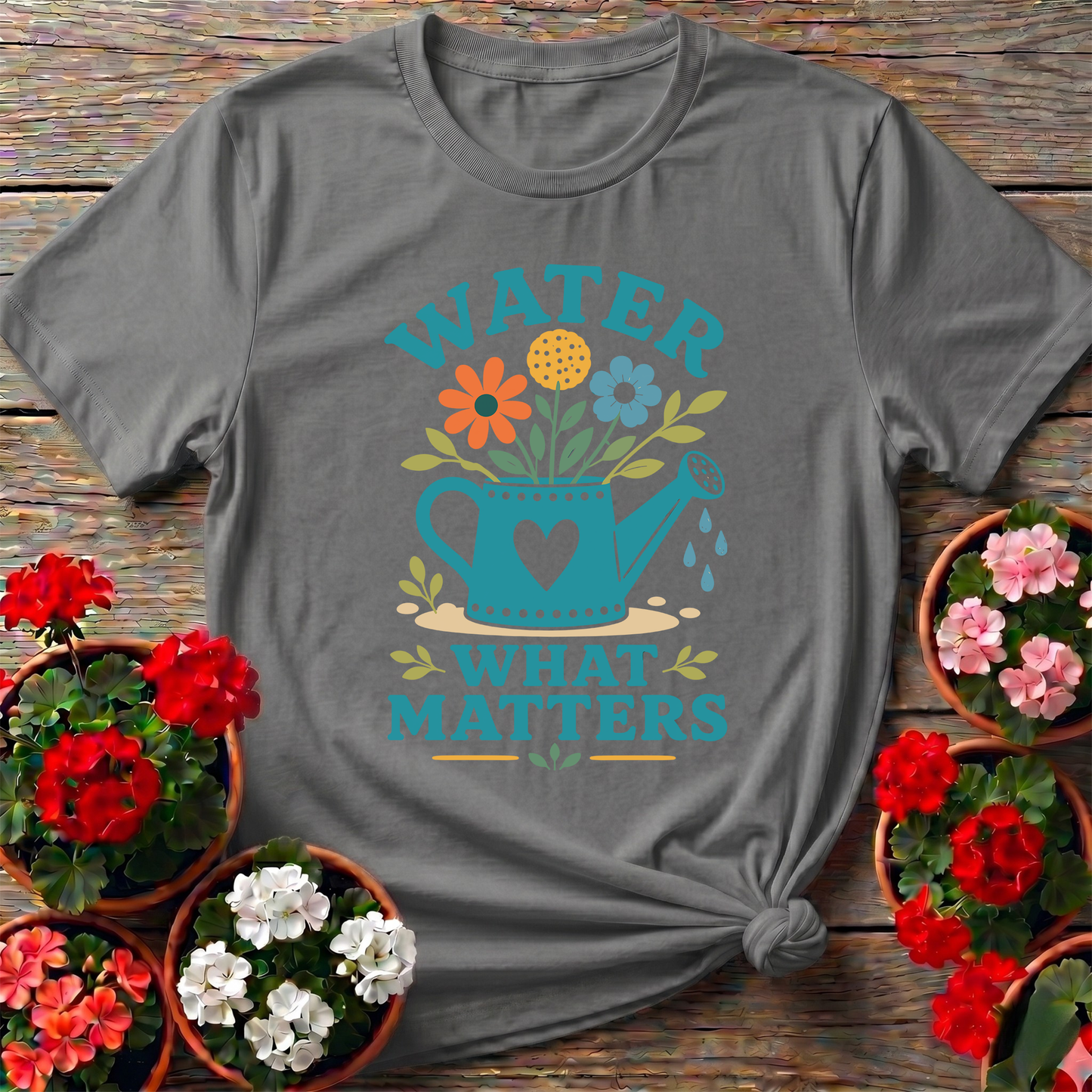 Water What Matters Gardening Tee for Plant Lovers