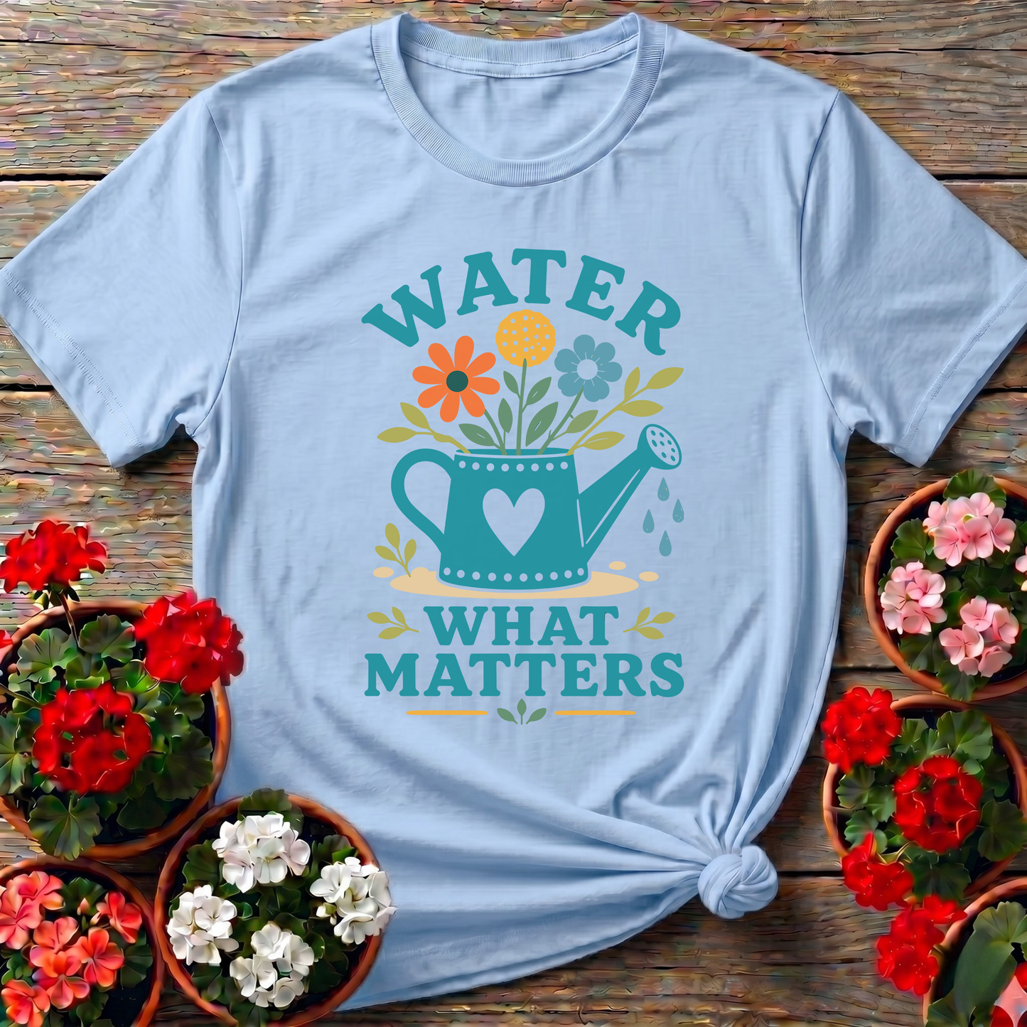 Water What Matters Gardening Tee for Plant Lovers