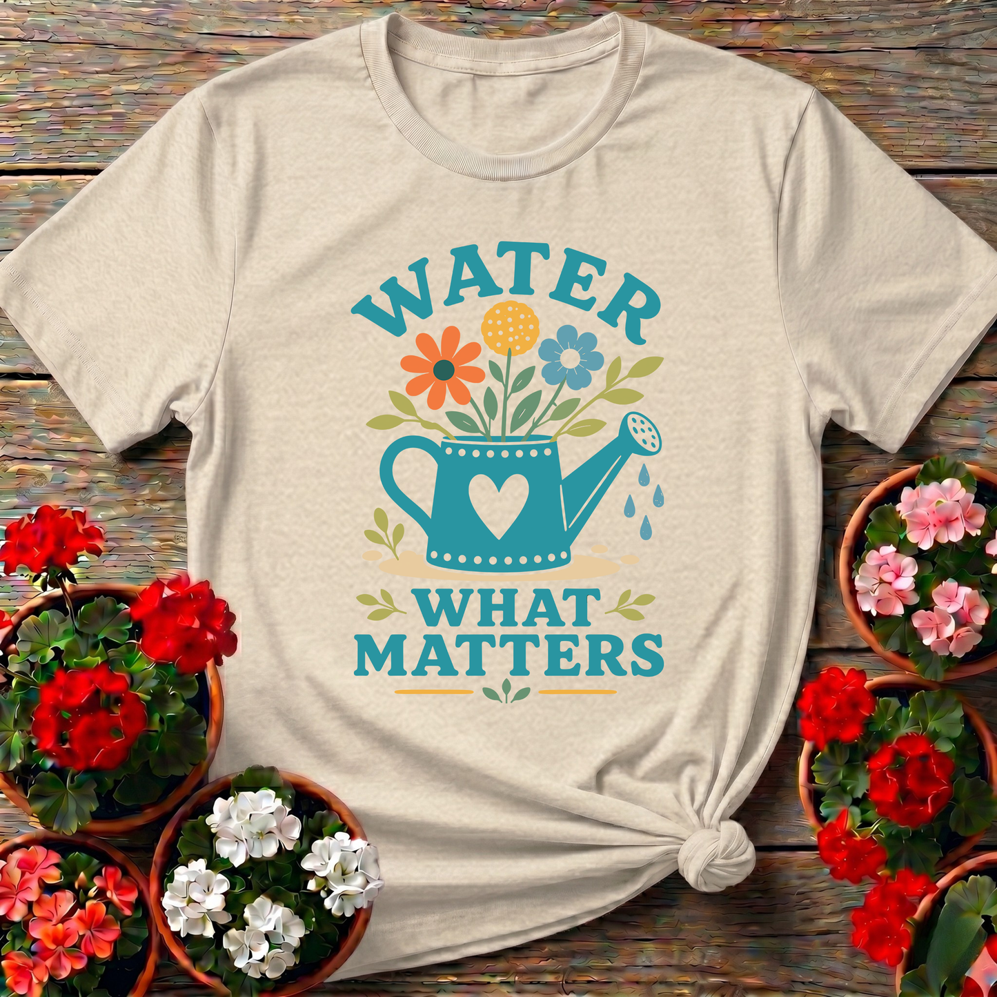 Water What Matters Gardening Tee for Plant Lovers