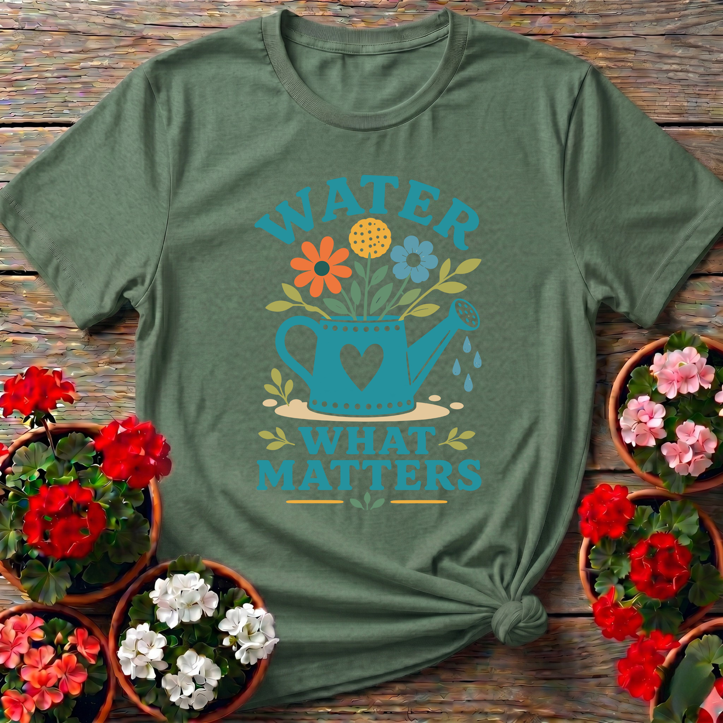 Water What Matters Gardening Tee for Plant Lovers