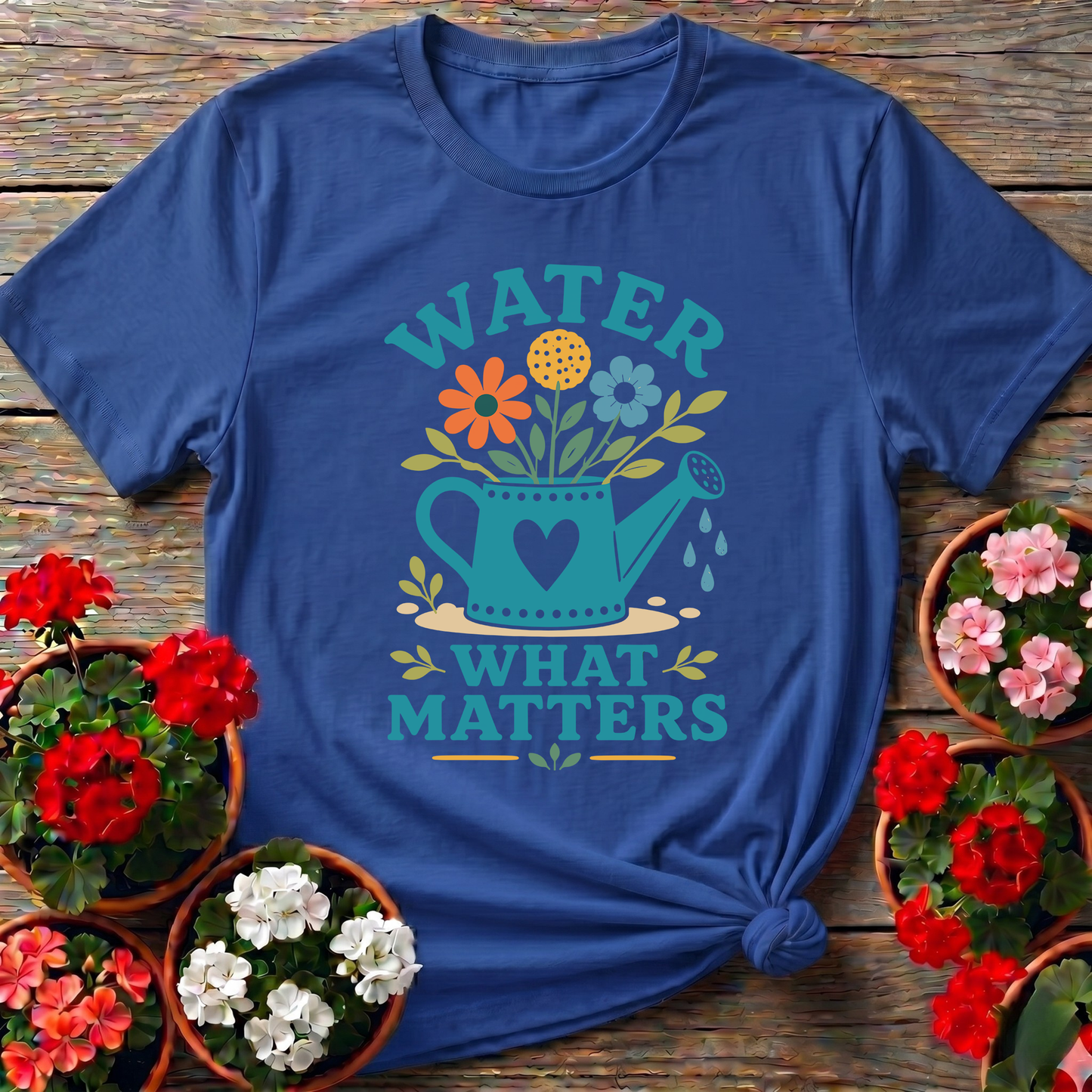 Water What Matters Gardening Tee for Plant Lovers