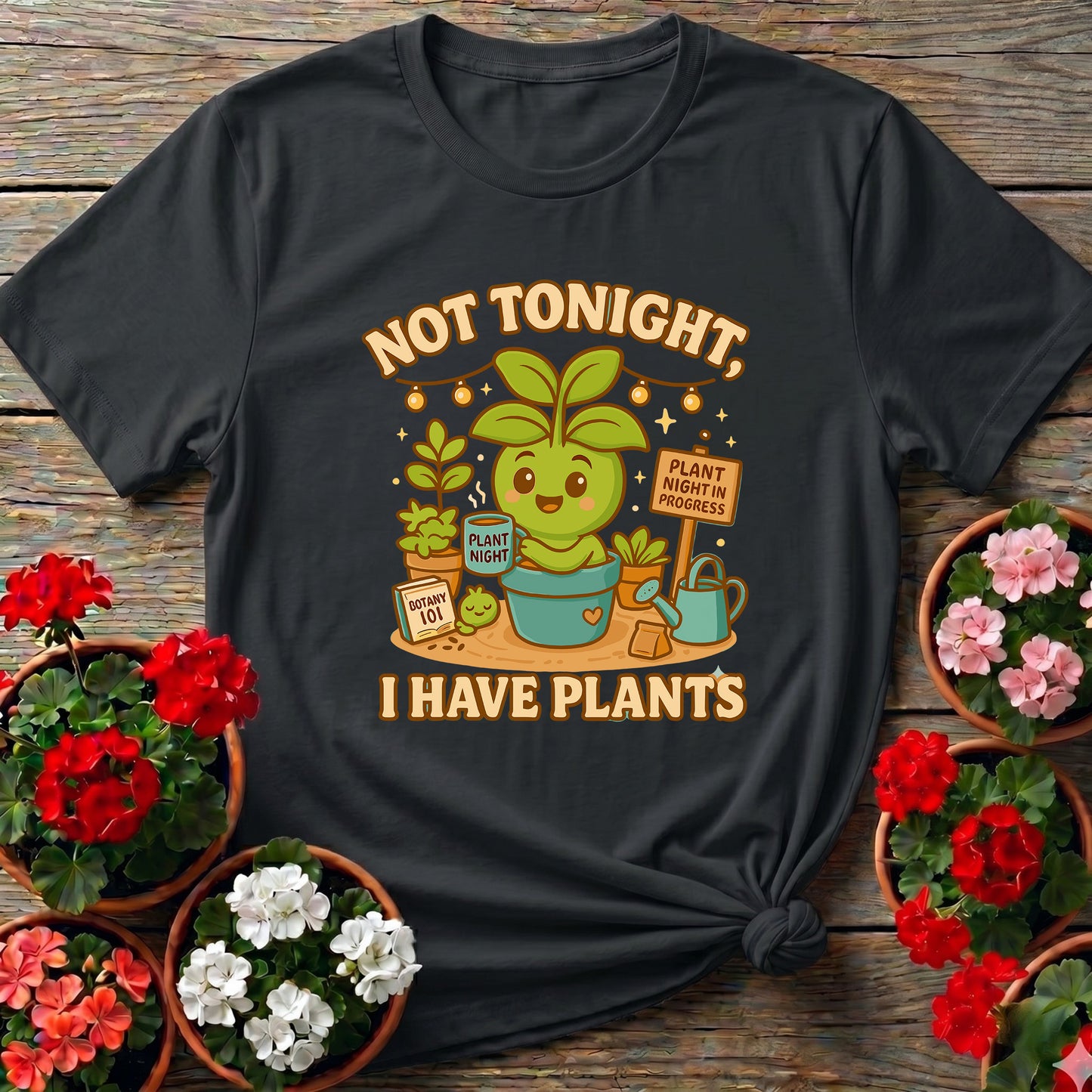 Not Tonight I Have Plants Funny Gardening T-Shirt