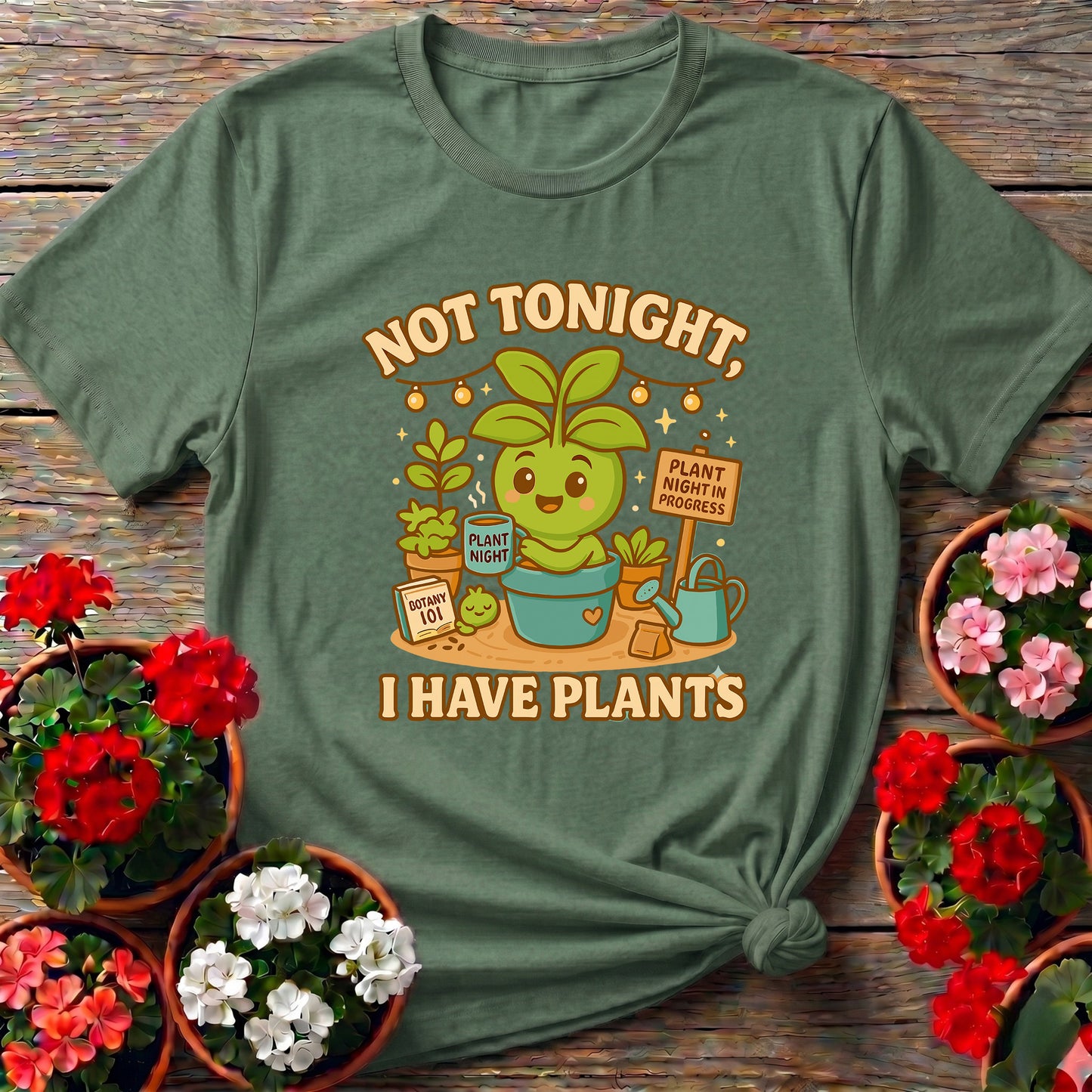 Not Tonight I Have Plants Funny Gardening T-Shirt