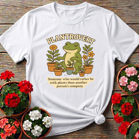Plantrovert Funny Frog Gardening Tee for Plant Lovers