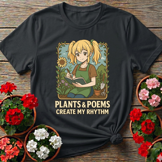 Plants and Poems Create My Rhythm Gardening T-Shirt