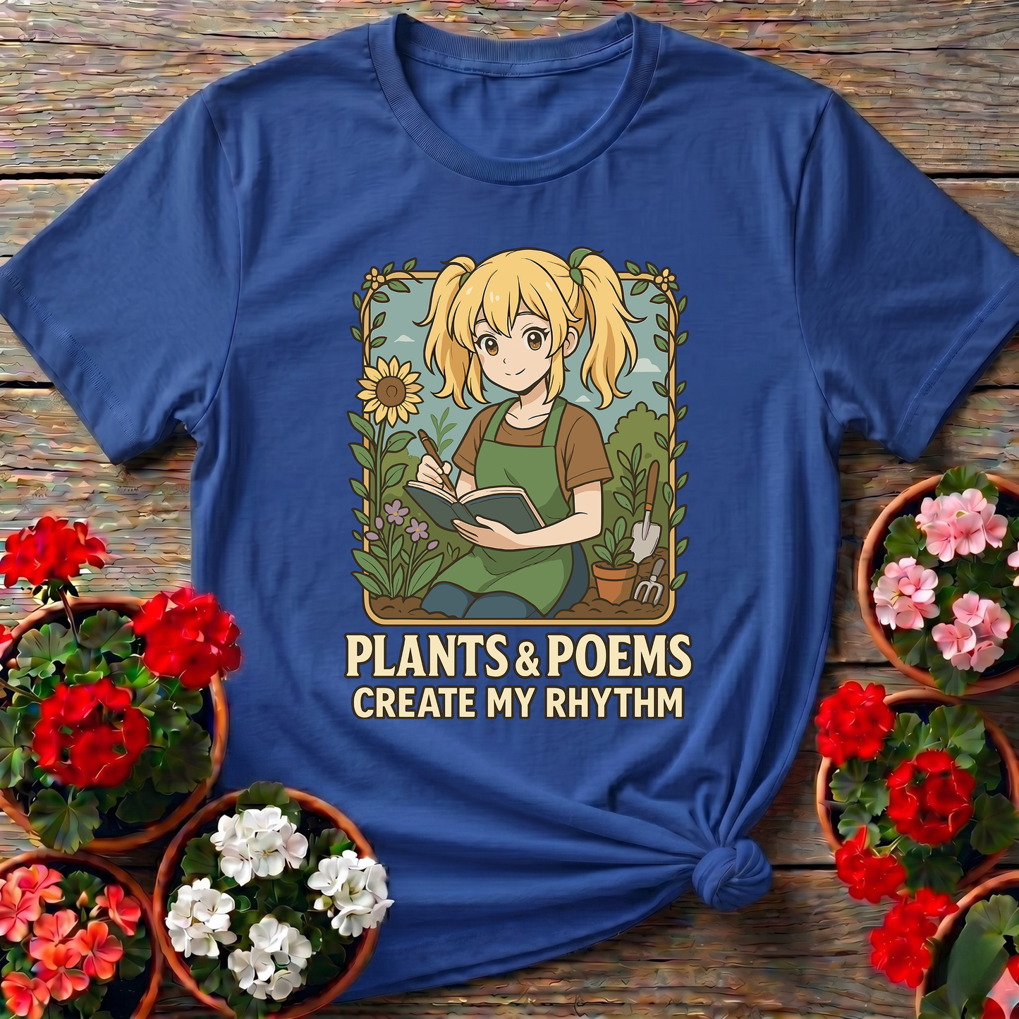 Plants and Poems Create My Rhythm Gardening T-Shirt