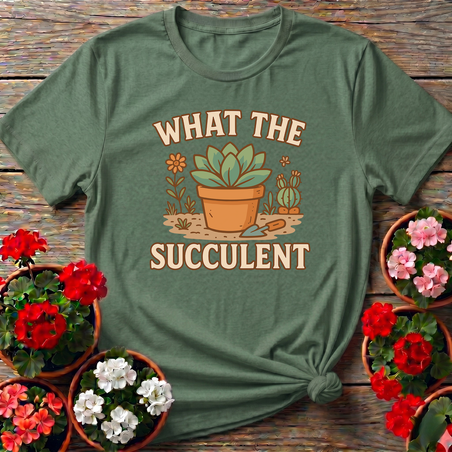 What The Succulent Funny Gardening T-Shirt
