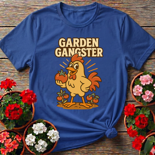 Garden Gangster Rooster Funny Tee