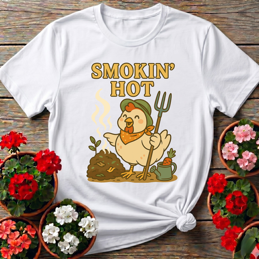 Smokin' Hot Chicken Compost Gardening Tee