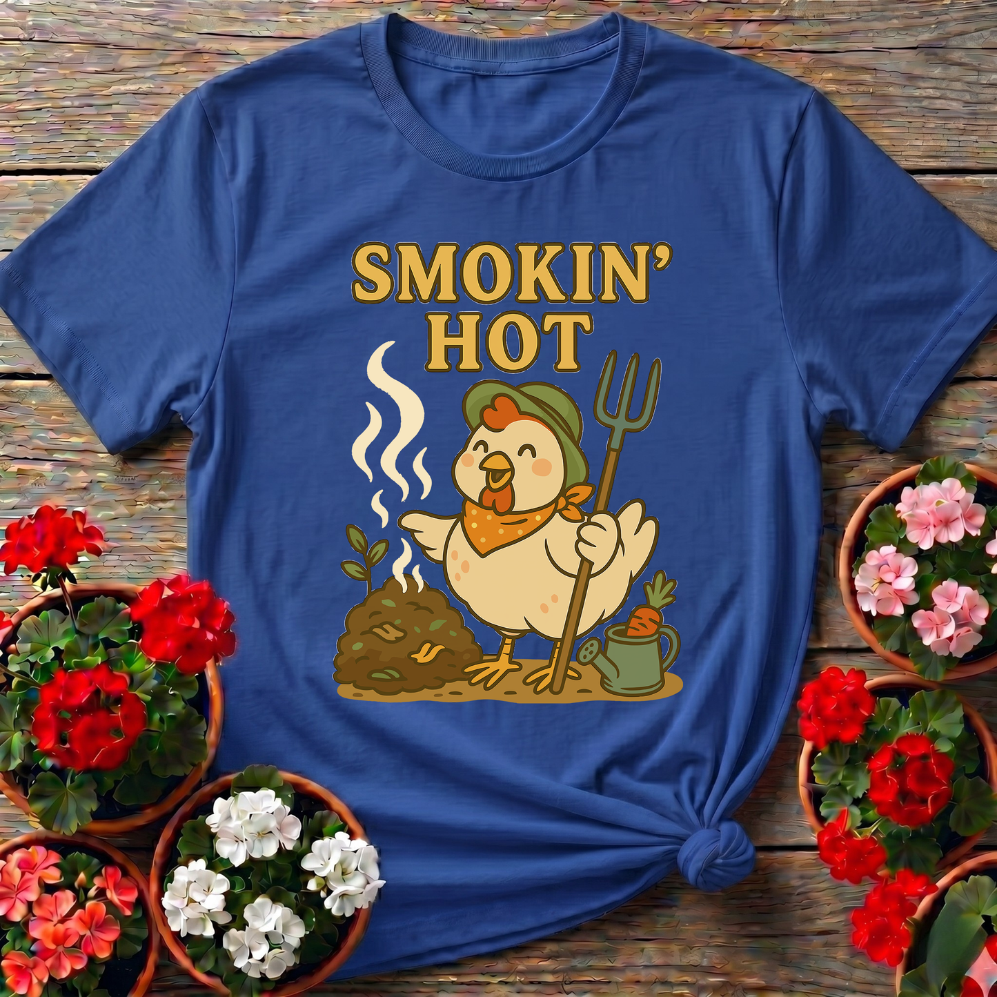 Smokin' Hot Chicken Compost Gardening Tee