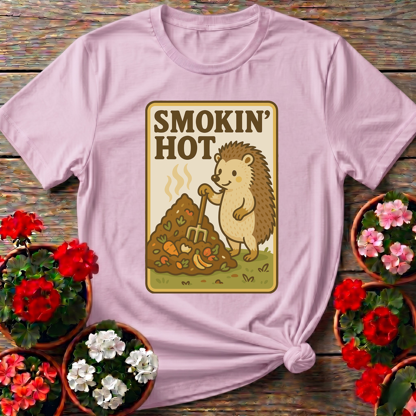 Smokin' Hot Hedgehog Compost Gardening Tee