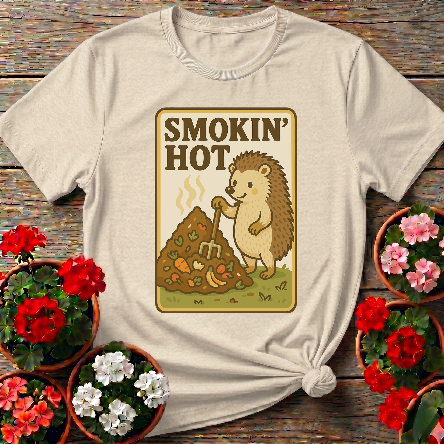 Smokin' Hot Hedgehog Compost Gardening Tee