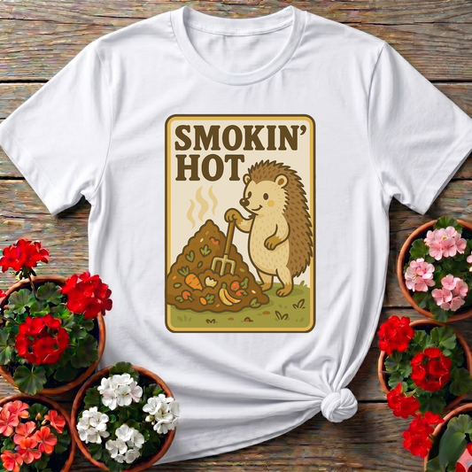Smokin' Hot Hedgehog Compost Gardening Tee