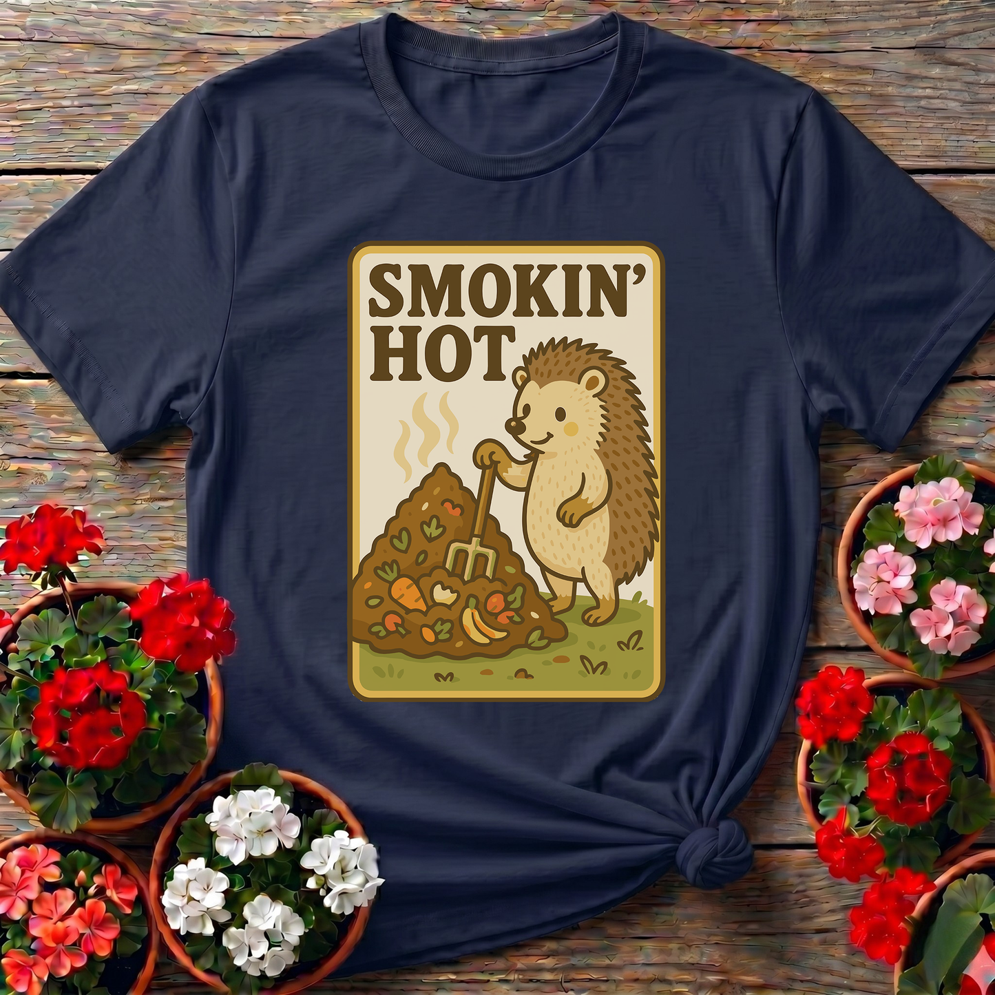 Smokin' Hot Hedgehog Compost Gardening Tee