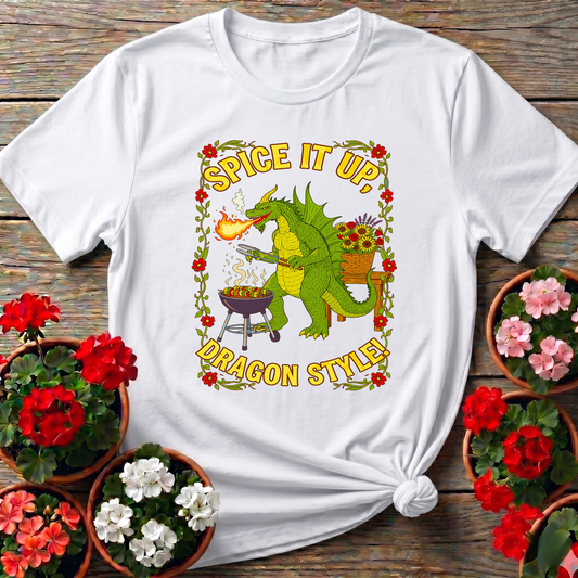Spice It Up Dragon Style Funny Garden Dragon Tee