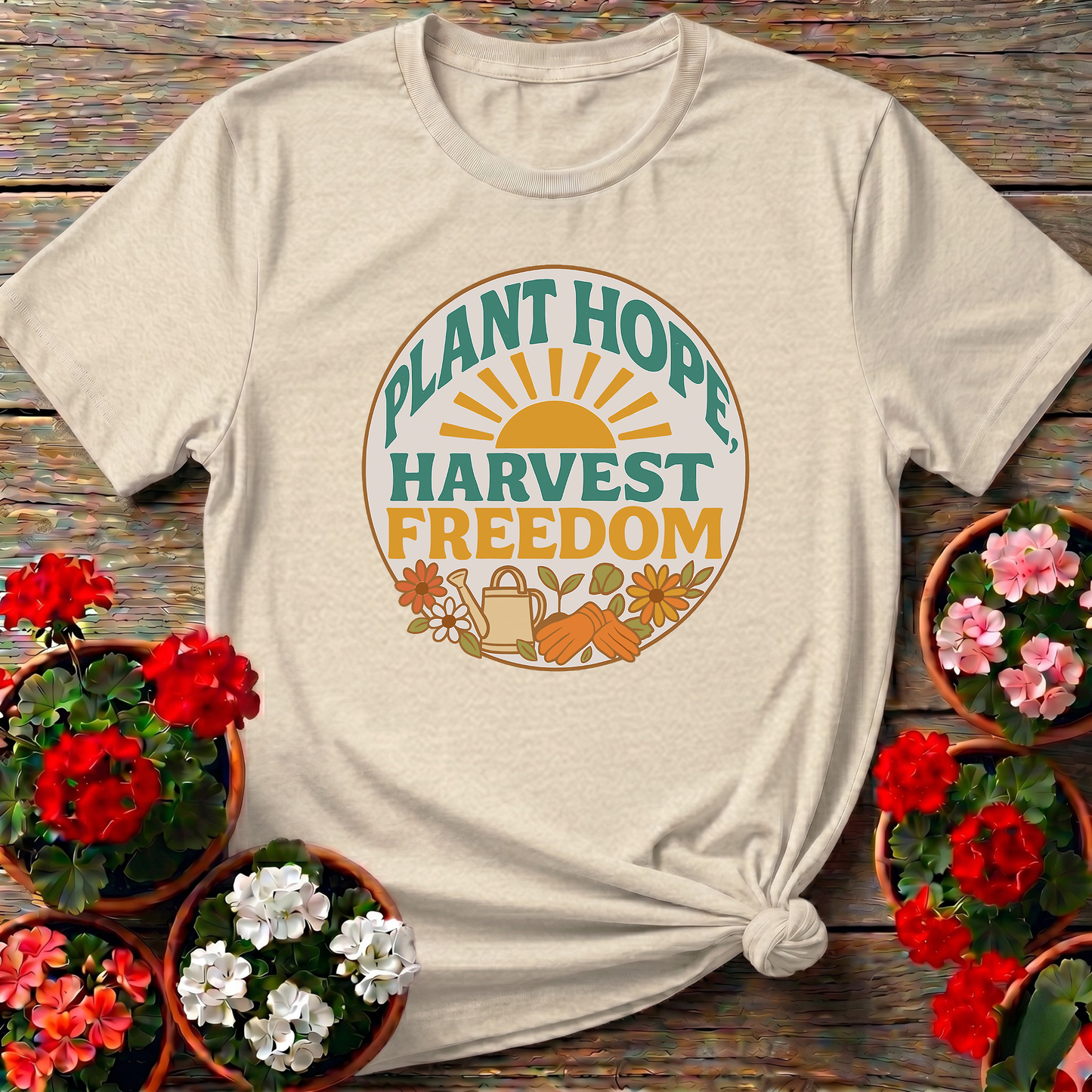 Plant Hope Harvest Freedom Gardening T-Shirt