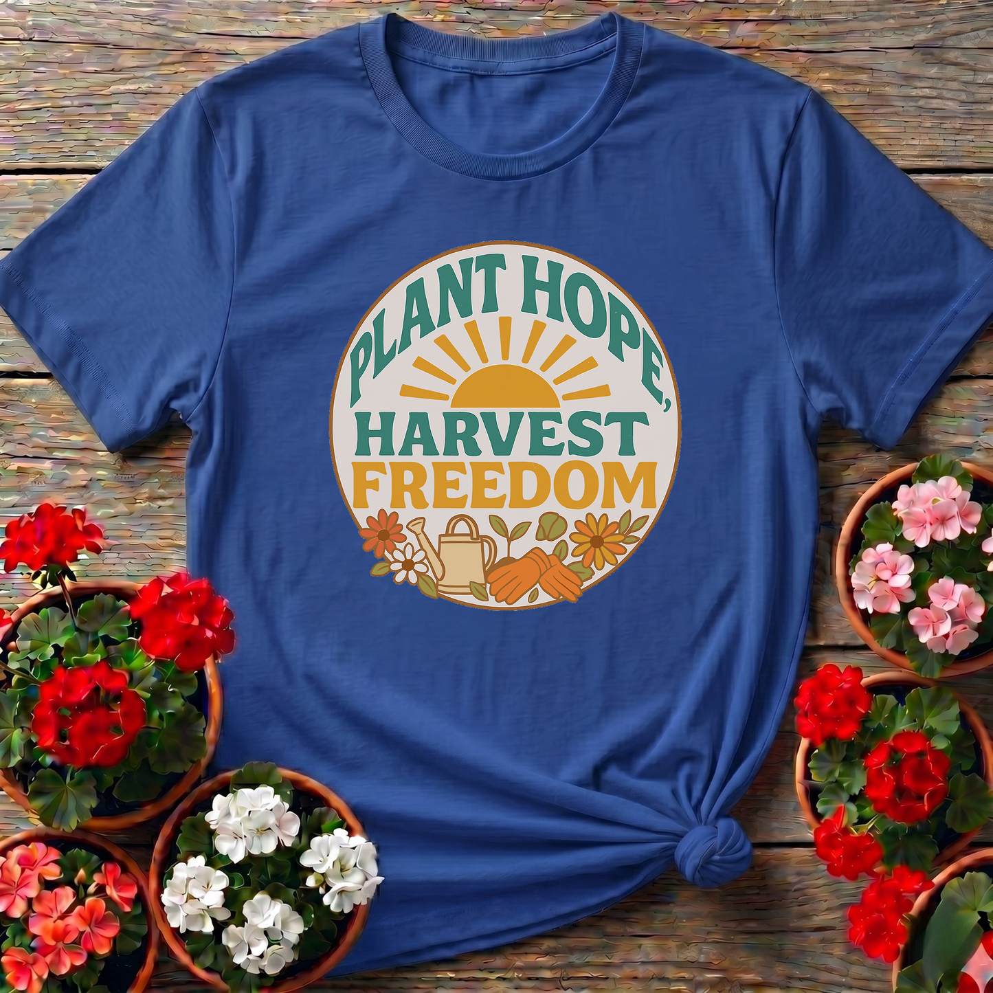 Plant Hope Harvest Freedom Gardening T-Shirt