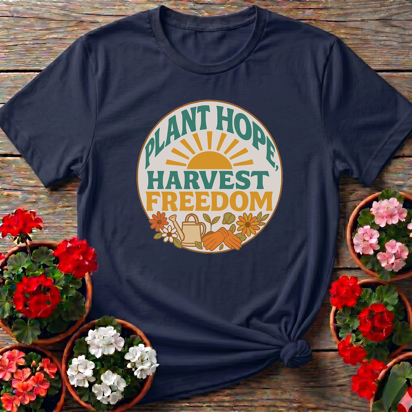 Plant Hope Harvest Freedom Gardening T-Shirt