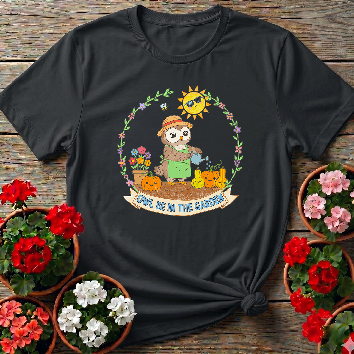 Owl Be In The Garden Cute Owl Gardening T-Shirt