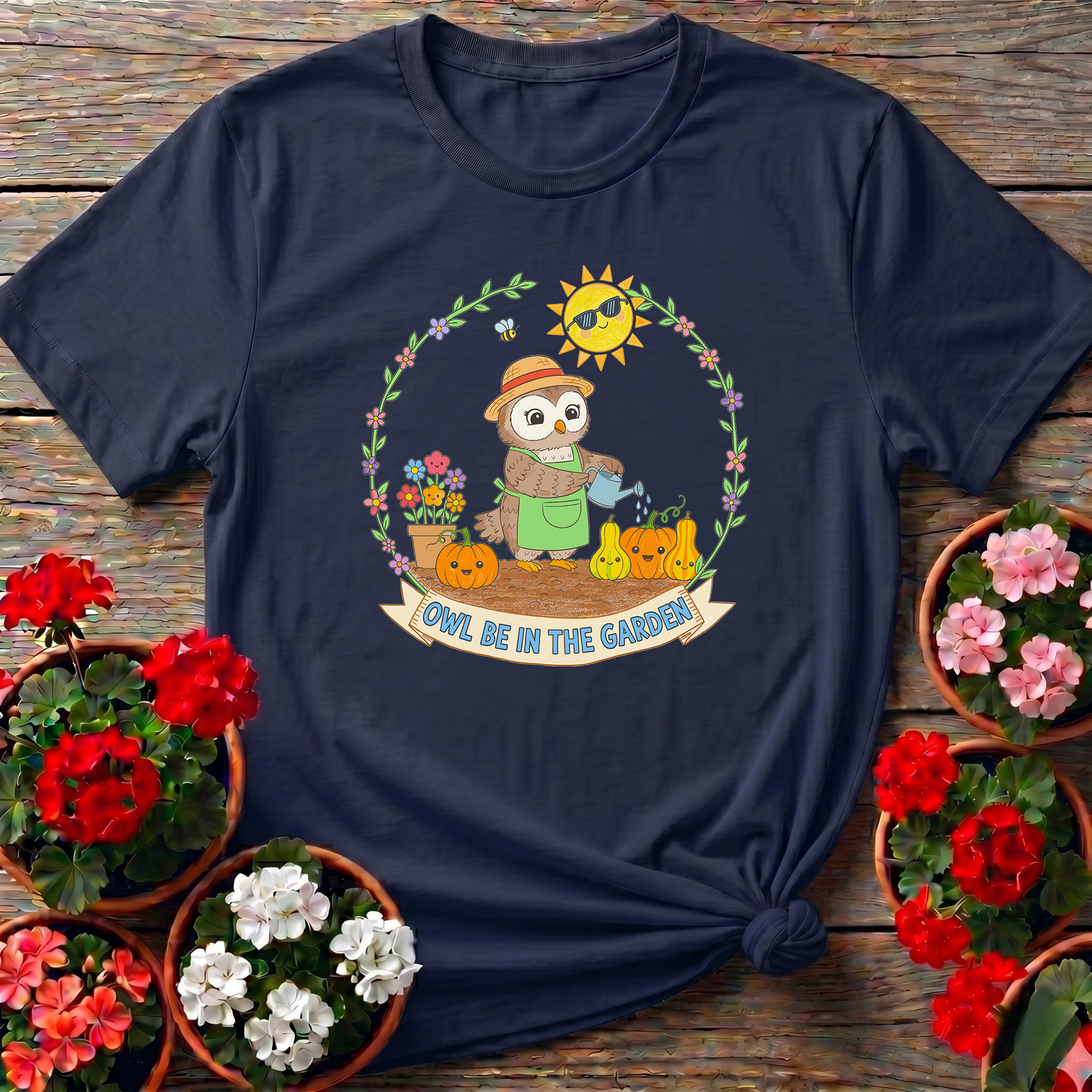 Owl Be In The Garden Cute Owl Gardening T-Shirt