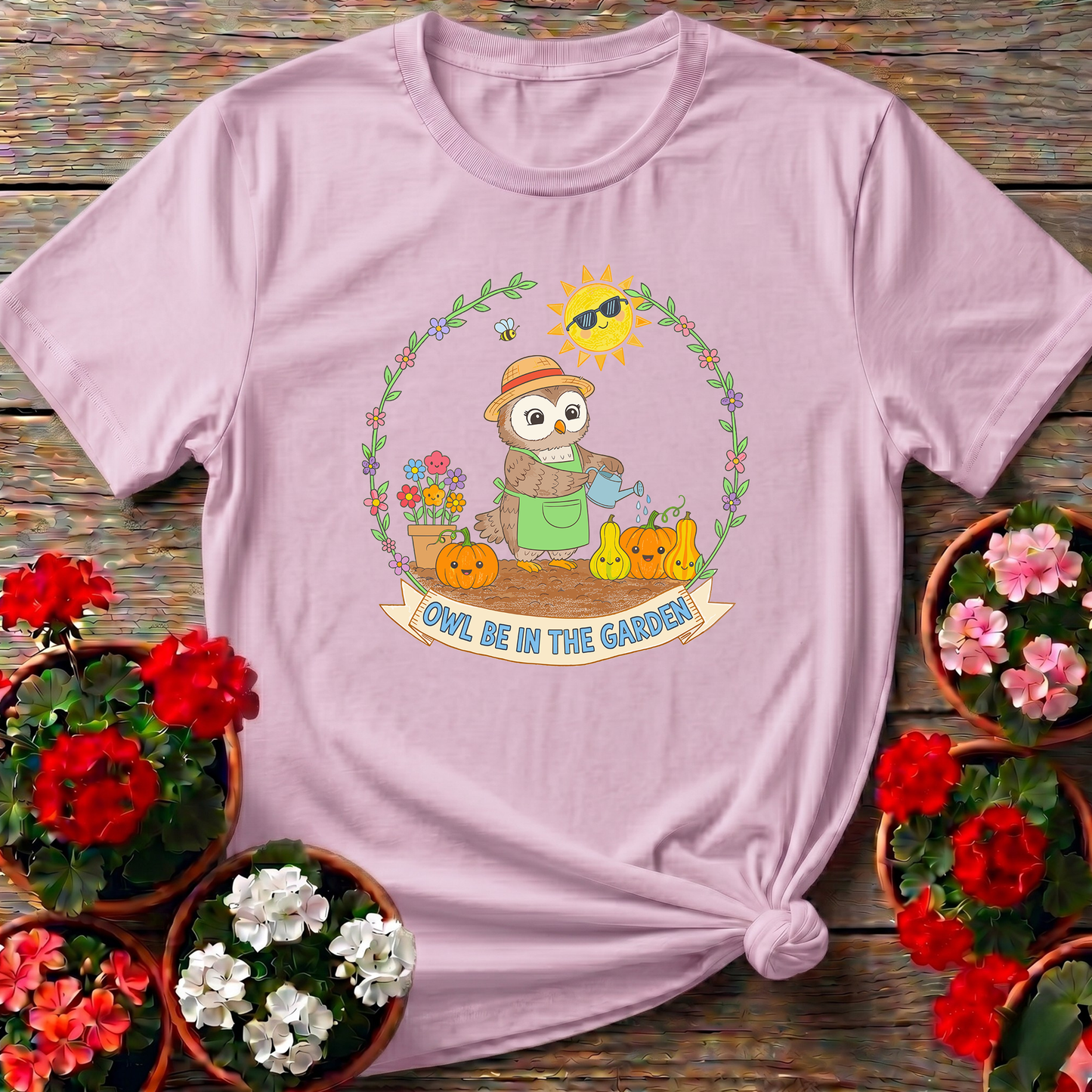 Owl Be In The Garden Cute Owl Gardening T-Shirt