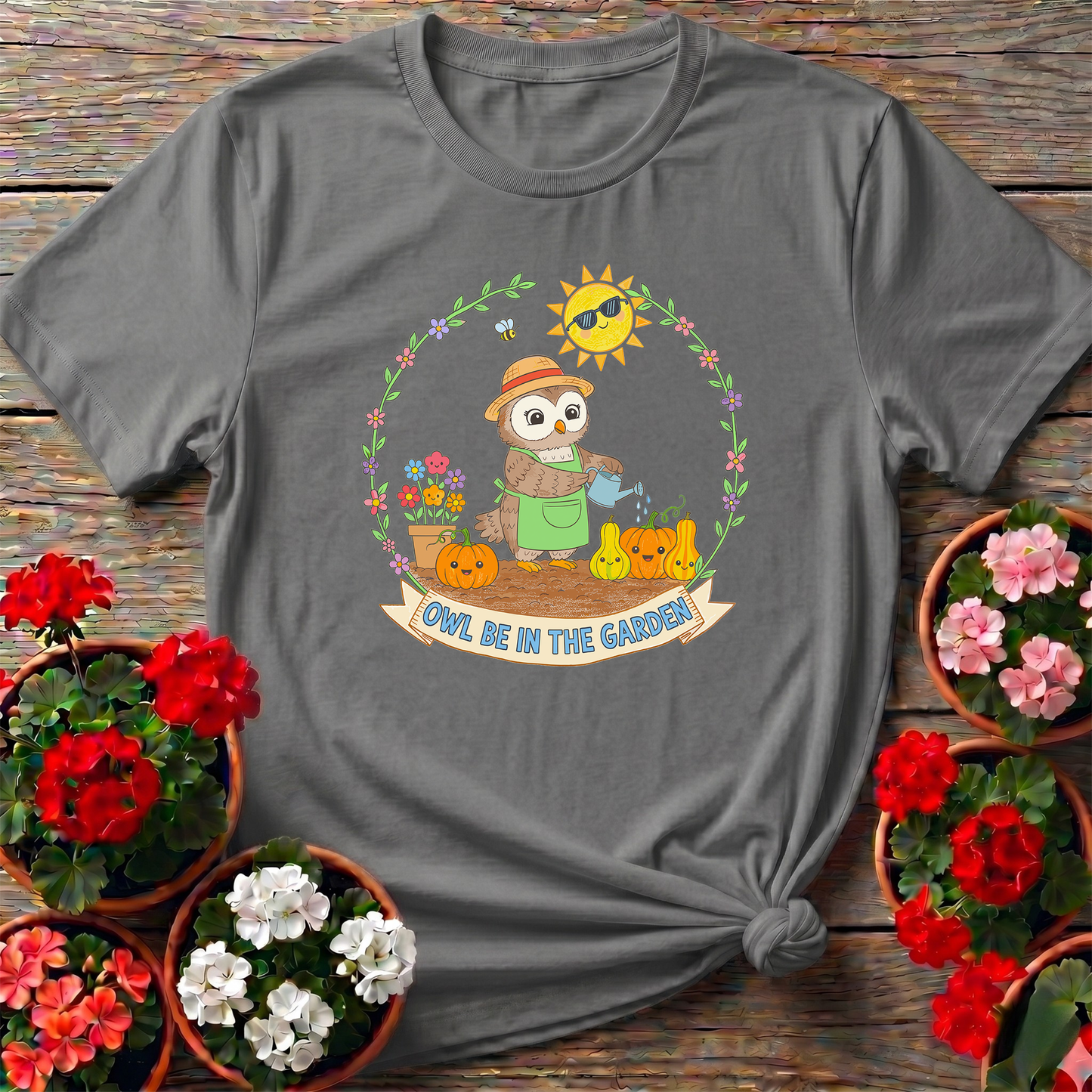 Owl Be In The Garden Cute Owl Gardening T-Shirt