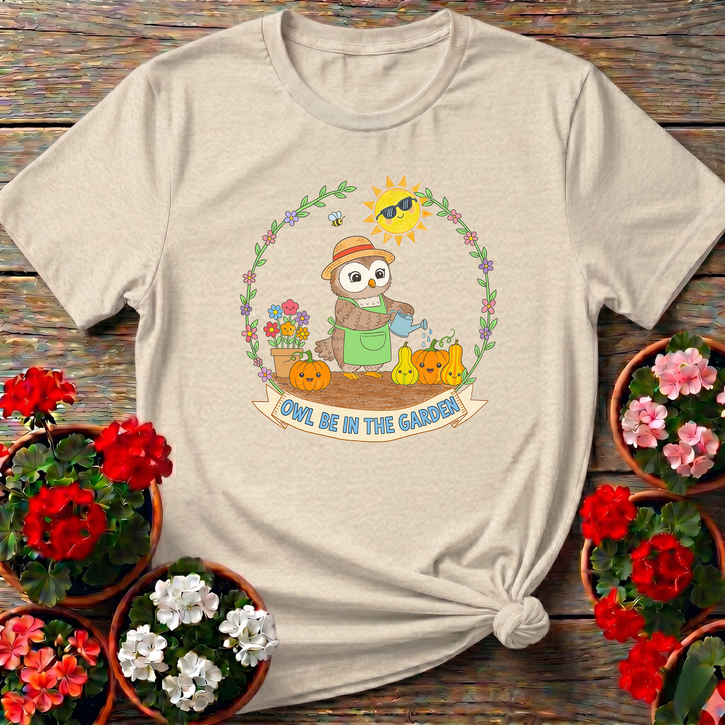 Owl Be In The Garden Cute Owl Gardening T-Shirt