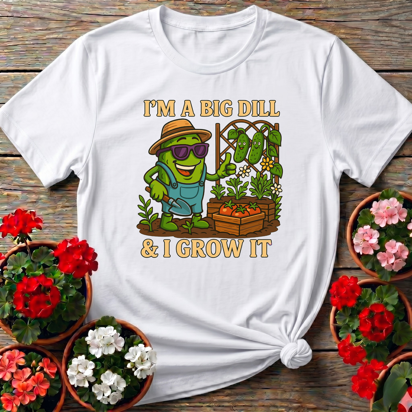 I'm A Big Dill And I Grow It Funny Gardening T-Shirt