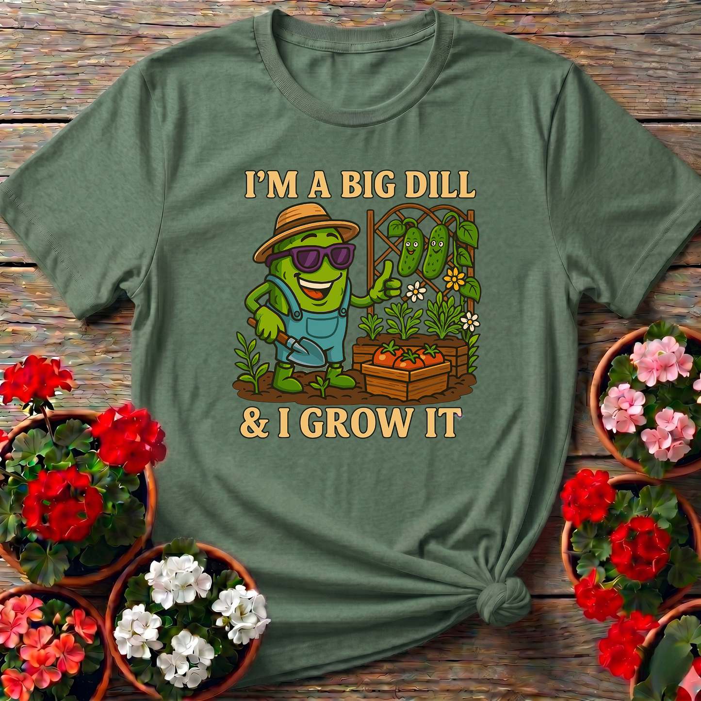 I'm A Big Dill And I Grow It Funny Gardening T-Shirt
