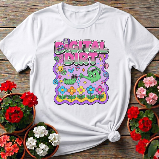 Digital Dirt Retro Kawaii Gardening T-Shirt