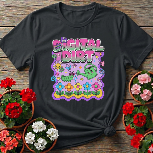 Digital Dirt Retro Kawaii Gardening T-Shirt
