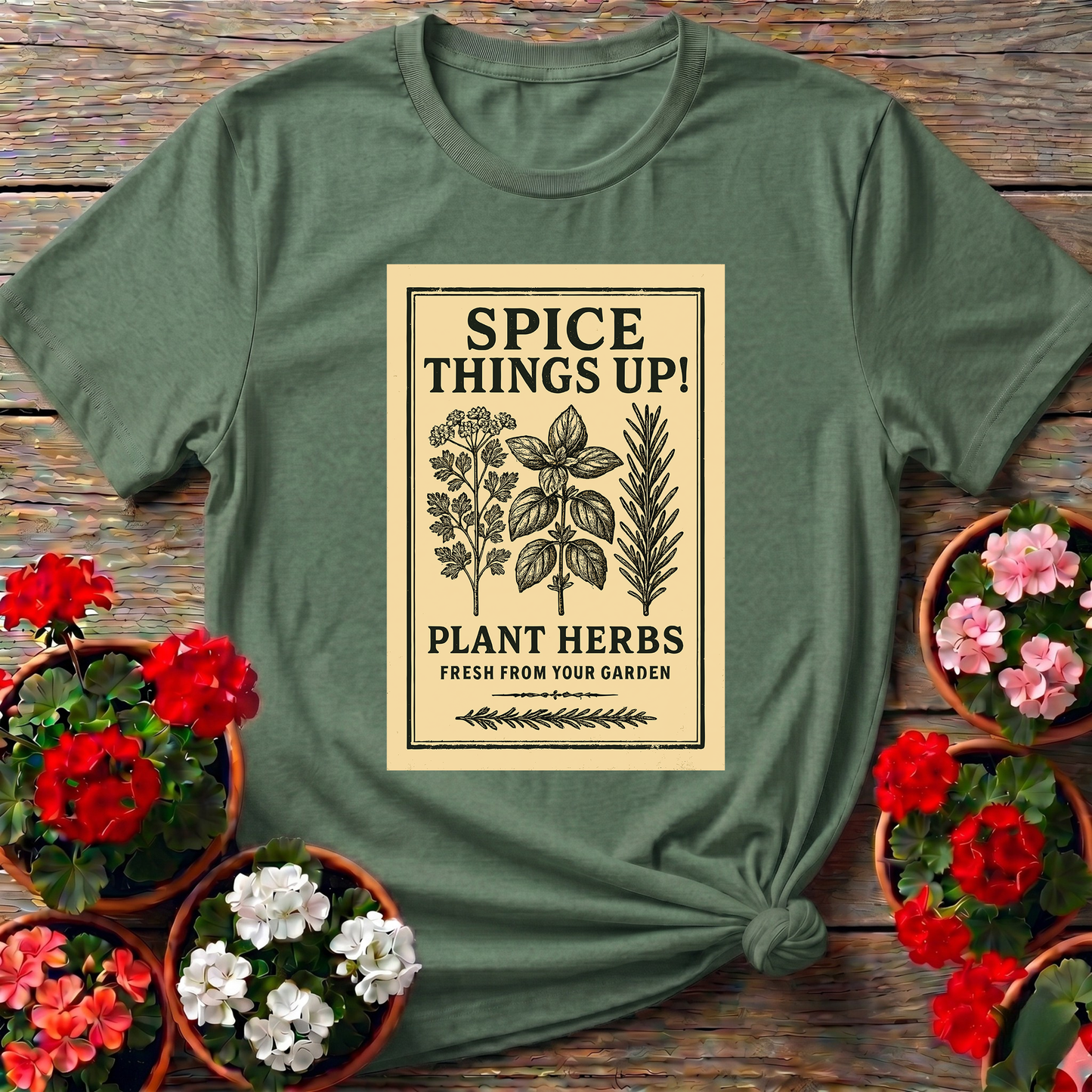 Spice Things Up Plant Herbs Fresh From Your Garden Tee