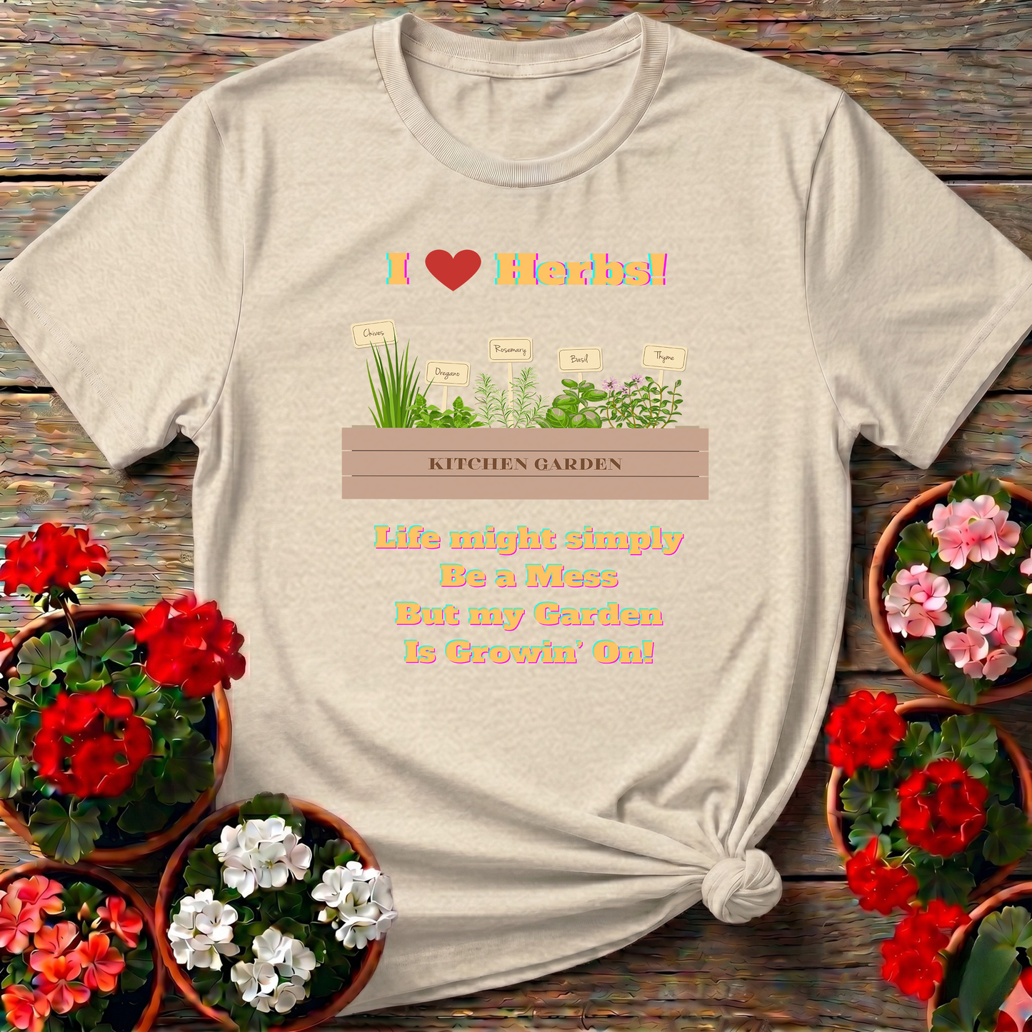 I Love Herbs Kitchen Garden Tee Life Might Be a Mess