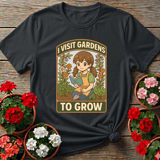 I Visit Gardens To Grow Kawaii Gardener Girl T-Shirt