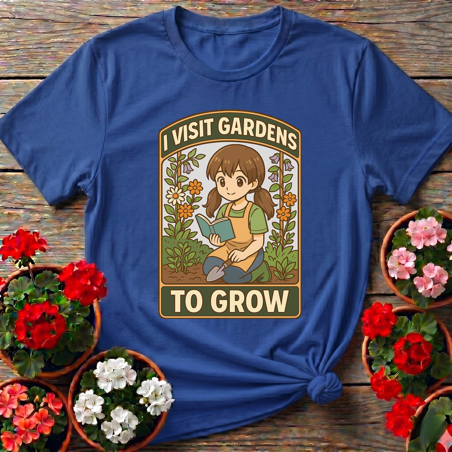 I Visit Gardens To Grow Kawaii Gardener Girl T-Shirt