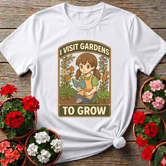 I Visit Gardens To Grow Kawaii Gardener Girl T-Shirt