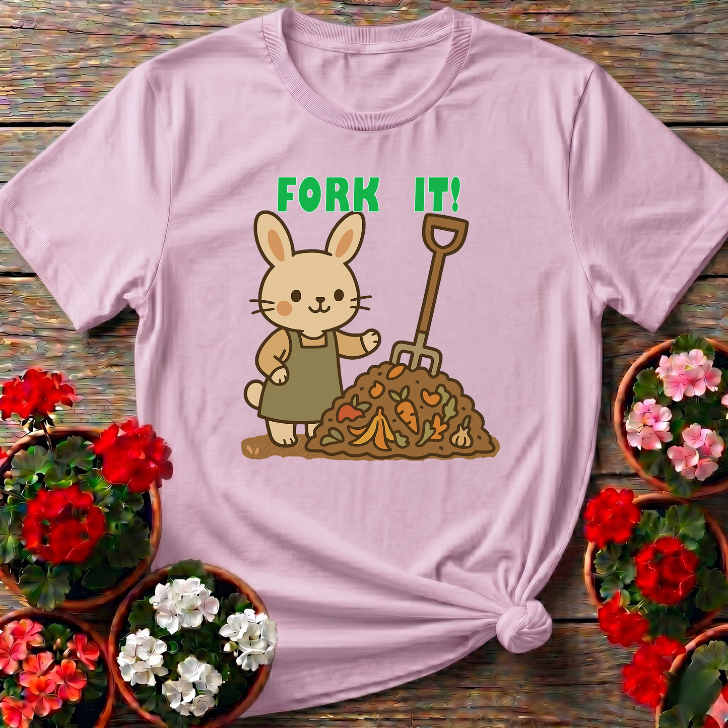 Fork It Rabbit Funny Compost Gardening Tee