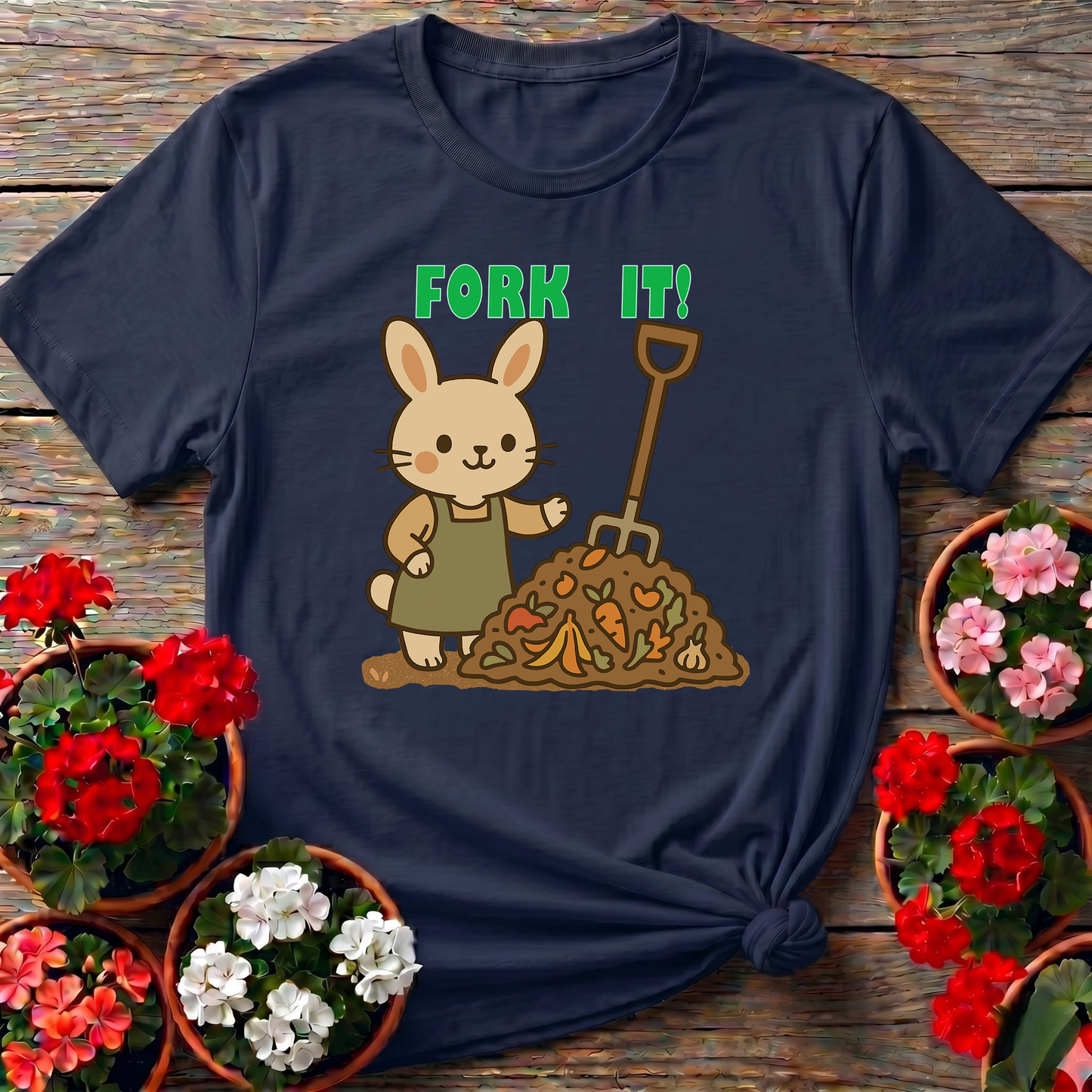 Fork It Rabbit Funny Compost Gardening Tee