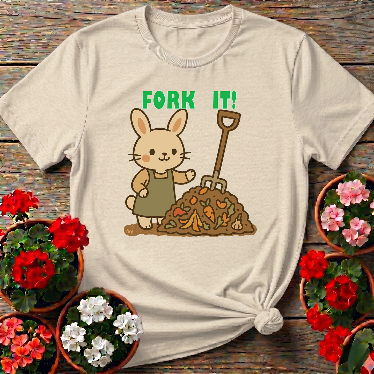 Fork It Rabbit Funny Compost Gardening Tee