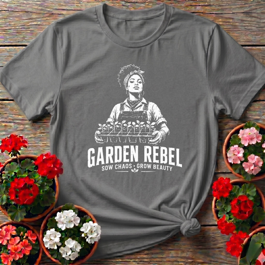 Garden Rebel Sow Chaos Grow Beauty Gardening T-Shirt