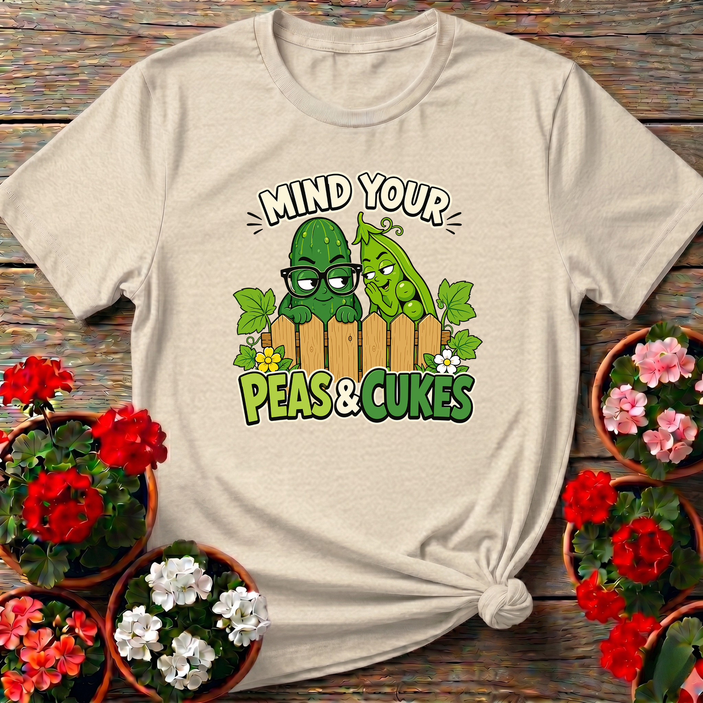 Mind Your Peas and Cukes Funny Vegetable Garden Tee
