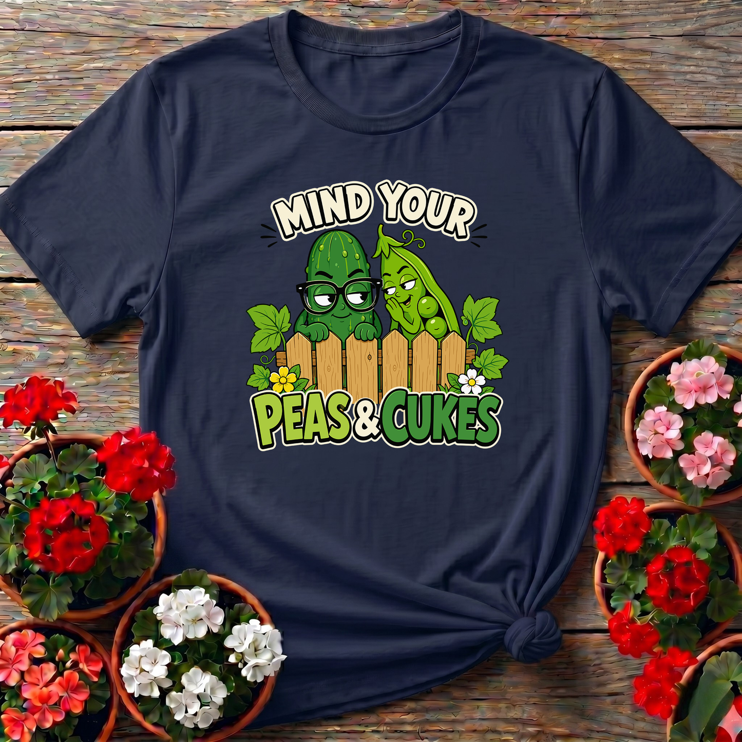 Mind Your Peas and Cukes Funny Vegetable Garden Tee