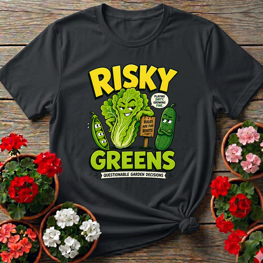 Risky Greens Funny Vegetable Garden T-Shirt